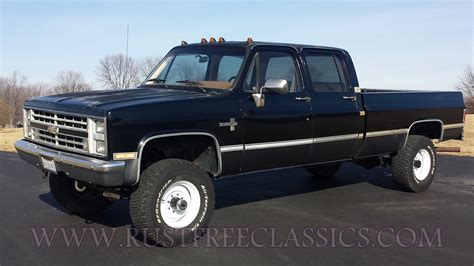 1988 Chevy V30 K30 Silverado Crew Non Dually Srw Black Silver