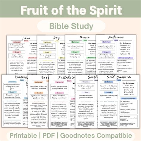 Fruit Of The Spirit Worksheets For Adults