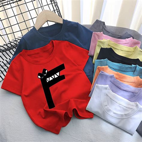 Alphabet Lore Clothing For Children Colorful T Shirt Cotton Anime