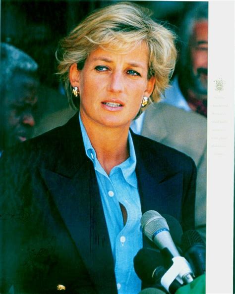 Diana Princess Of Wales At Luanda Airport In Angola Following Her