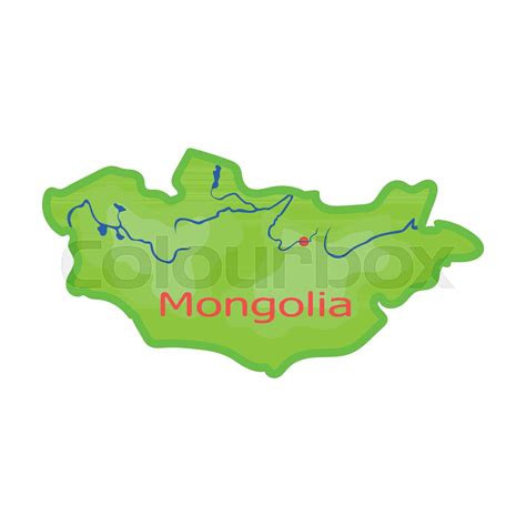 Green Map Of Mongoliamongolia On The World Mapmongolia Single Icon In