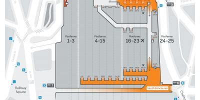 Central station sydney map - Map of central station sydney (Australia)