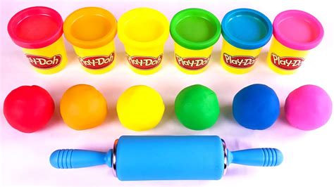 Learn Colors Play Doh Balls Ice Cream Surprise Eggs Pasta Rainbow