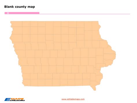 Iowa county map - Editable PowerPoint Maps