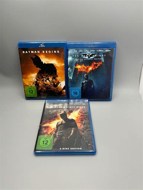 The Dark Knight Trilogie Batman Begins Dark Knight Rises Bluray Ebay