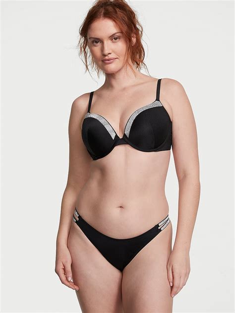 Buy Very Sexy Shine Trim Push Up Bikini Top Black Order Bikini Top Online Victoria S Secret
