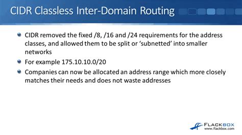 Cidr Classless Inter Domain Routing Tutorial Flackbox