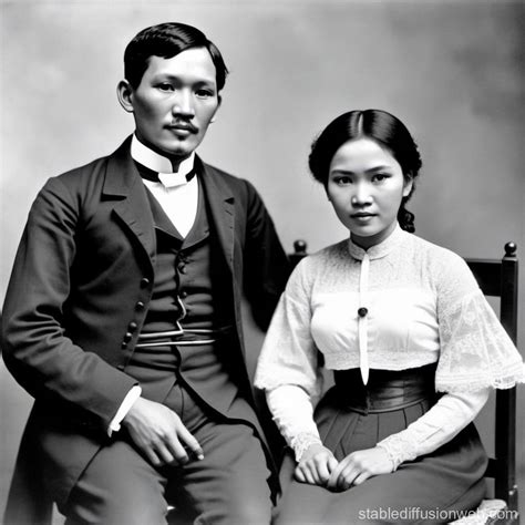 Rizal and Leonor Rivera's Relationship | Stable Diffusion Online