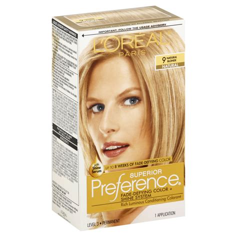 Hair Color Chart Loreal Preference