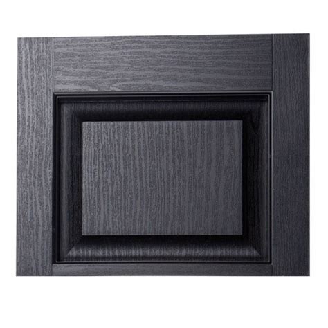 Alpha Black Raised Panel Vinyl Exterior Shutters (Common: 15-in x 12-in ...