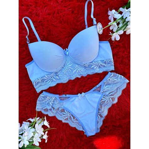 Conjunto Lingerie Bojo Fio Dental Sensual Renda Melissa Shopee Brasil