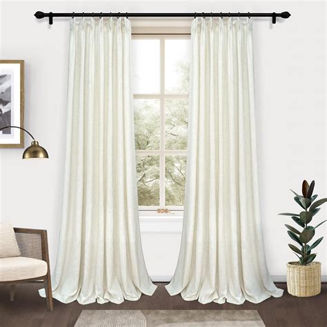 DriftAway Pinch Pleat Linen Textured Semi Sheer Solid Farmhouse And