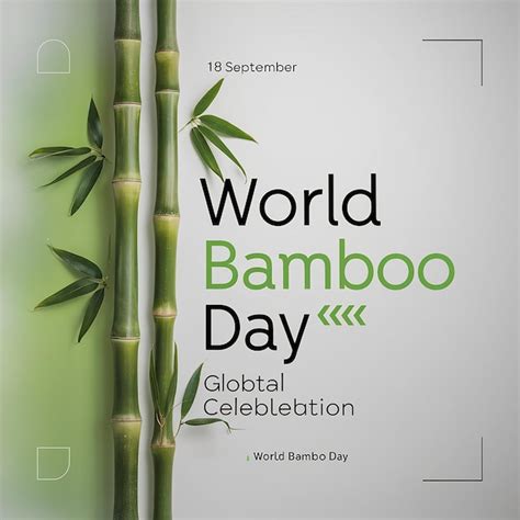 A Graphic Poster Celebrating World Bamboo Day Premium AI Generated Image