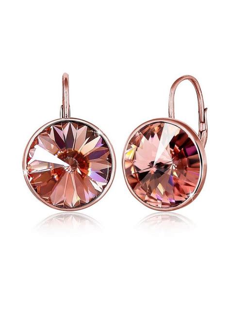 Elli Paar Ohrhänger Swarovski® Kristall Glamour Elegant Rosé Vergoldet Online Kaufen Otto