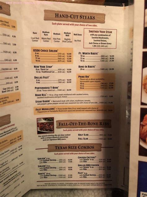 Texas Roadhouse Menu With Prices 2024 Coupons - Dayle Marcie