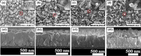 SEM Images Of TNAs Grown On FTO Glass Substrates By Hydrothermal