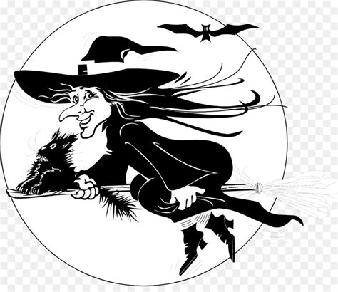 Witch Hazel Witchcraft Cartoon Clip Art Flying Witch Silhouette Png