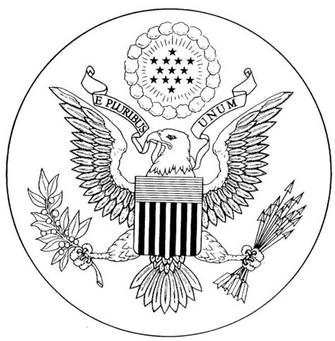 Kolorowanka Great Seal Of The United States Do Druku I Online