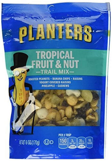 Planters Tropical Fruit Nuts Trail Mix Oz Bags Pack Of