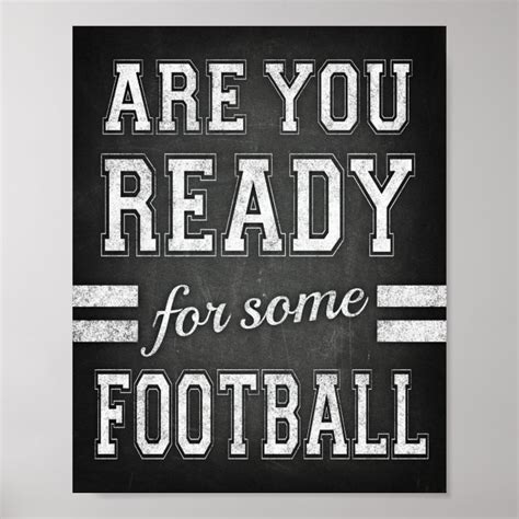 ARE YOU READY FOR SOME FOOTBALL Sign Chalk Print Zazzle