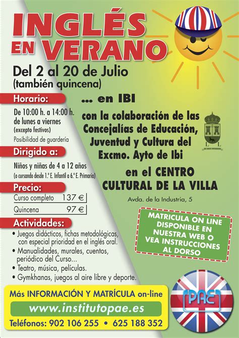 Curso de inglés para verano Ayuntamiento de Ibi