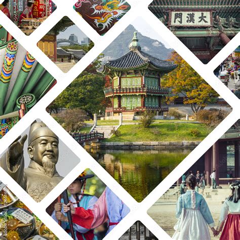 Collage Of Seoul South Korea Images Travel Background My Stock