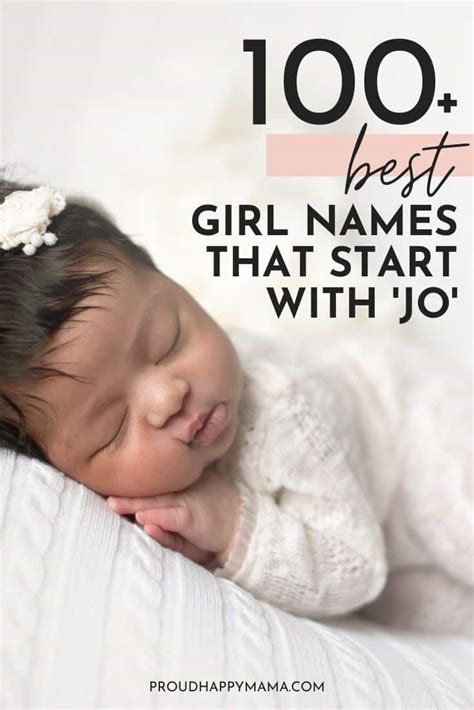 100 Girl Names Starting With Jo Unique And Cute