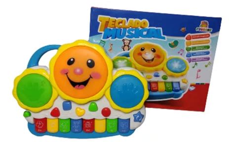 Teclado Piano Musical Beb Brinquedo Infantil Divertido Sol Frete Gr Tis