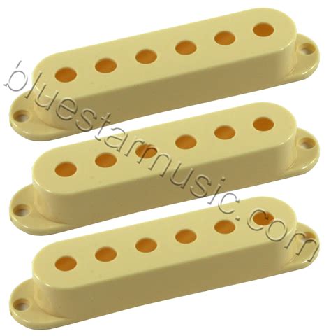 Seymour Duncan Pickup Cover 3 Pack For Strat Single Coil Pickups Cream No Logo