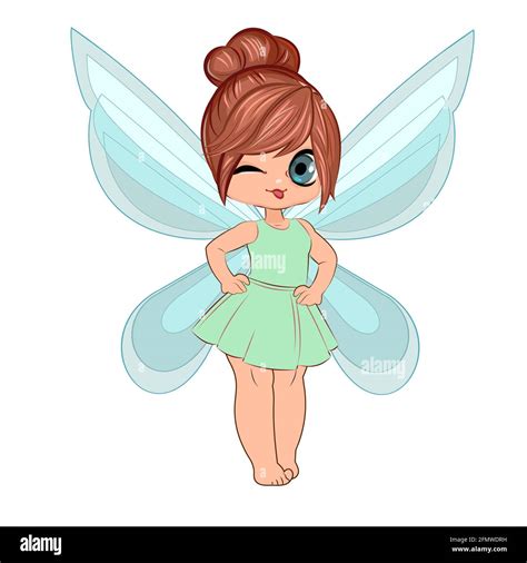 Little fairy girl in beautiful clothes. Modern. Handsome fashionable ...