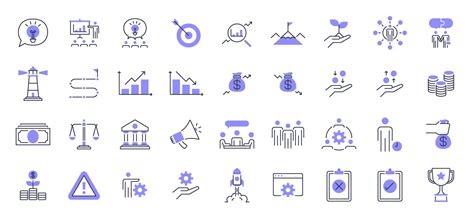 Business Presentation Icon set. 2157767 Vector Art at Vecteezy