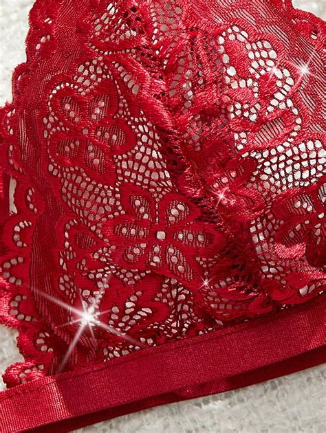 Classic Sexy Floral Lace Harness Lingerie Set SHEIN USA