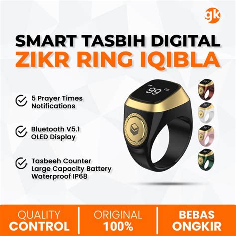 Jual Iqibla Smart Tasbih Digital Ring Zikr Lite Tasbeeh Counter Zikir