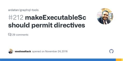 Makeexecutableschema Should Permit Directives · Issue 212 · Ardatan