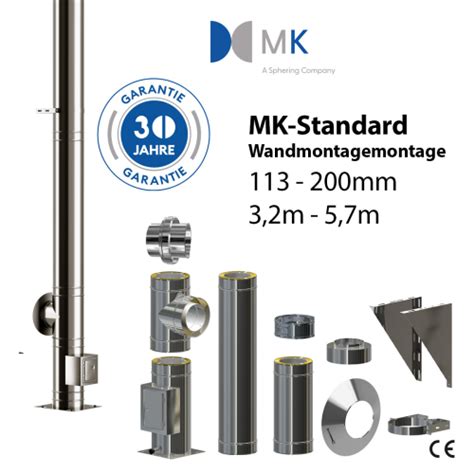 Mk Doppelwandiger Edelstahlschornstein M M Dn Mm Wandm