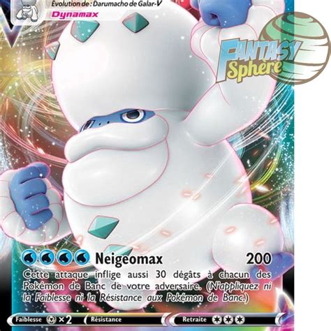 Darumacho De Galar VMAX Full Art Ultra Rare 37 185 Epee Et Bouclier