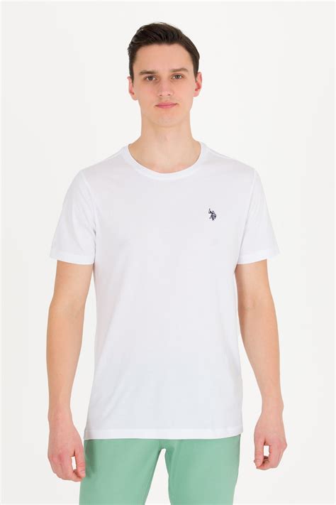Футболка U.S. POLO ASSN., прямой силуэт, круглый вырез, однотонная ...
