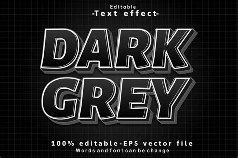 Premium Vector Dark Grey Editable Text Effect 3d Modern Style