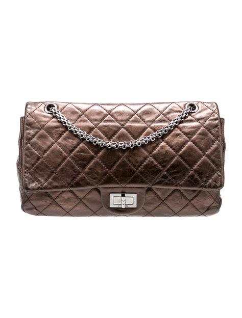 Chanel Reissue 227 Double Flap Bag Brown Shoulder Bags Handbags