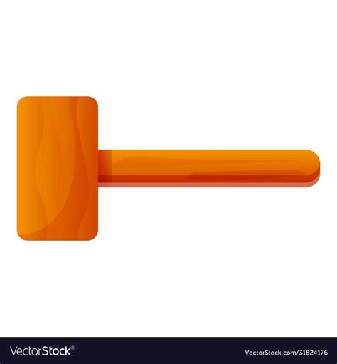 Wood Hammer Icon Cartoon Style Royalty Free Vector Image