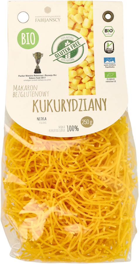 FABIJAŃSCY BIO makaron z kukurydzy bezglutenowy Nitki 250 g