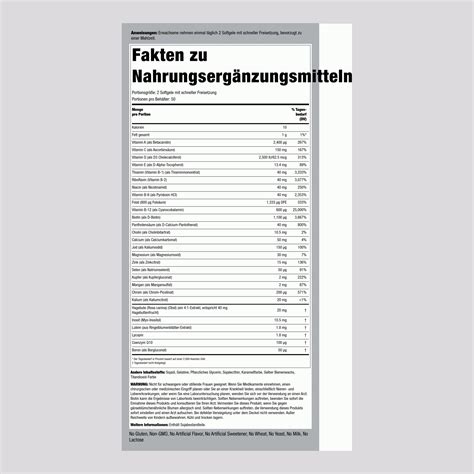 Multi-Vita (Multivitamine/Mineralien) 100 Softgele mit schneller Freis