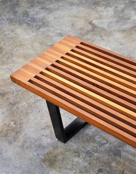 Mid Century Modern George Nelson Style Slat Bench At 1stdibs