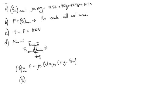 Solved A Worker Pushes Horizontally On A Kg Crate With A Force Of