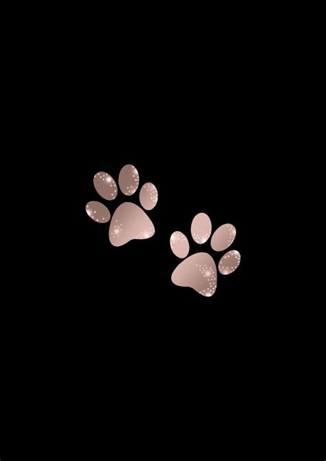 an animal paw prints in the dark with light spots on it's side and ...