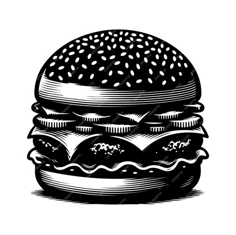 Premium Vector Burger Vector Silhouette Illustration