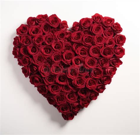 A Heart Of Red Roses Symbolizing Everlasting Love Generative Ai Stock