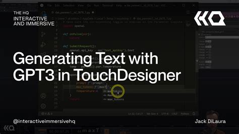 Generating Text With Gpt In Touchdesigner Youtube