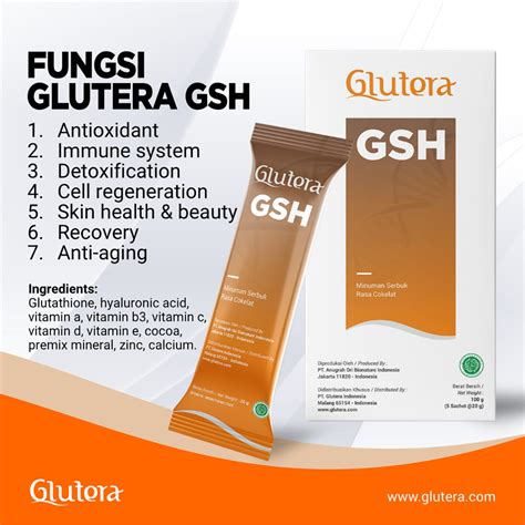 Glutera Glutathione Dengan Fungsi Utama Dan Manfaat Bagi Kesehatan