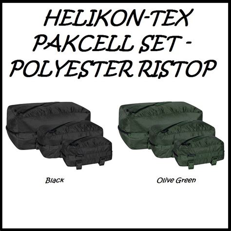 Helikon Tex Pakcell Set Polyester Ripstop Black Olive Green Pl